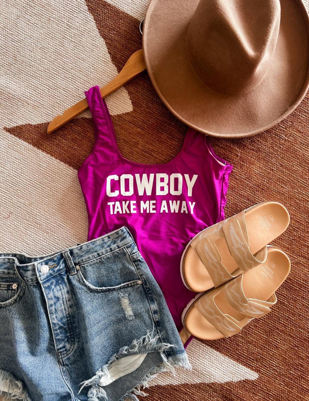 Cowboy Take My Away Swimsuit (purple)
